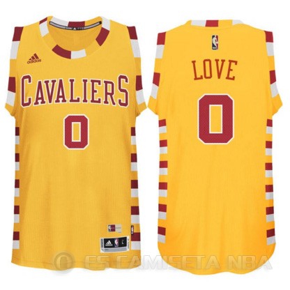 Camiseta Love #0 Cleveland Cavaliers Amarillo - Haga un click en la imagen para cerrar